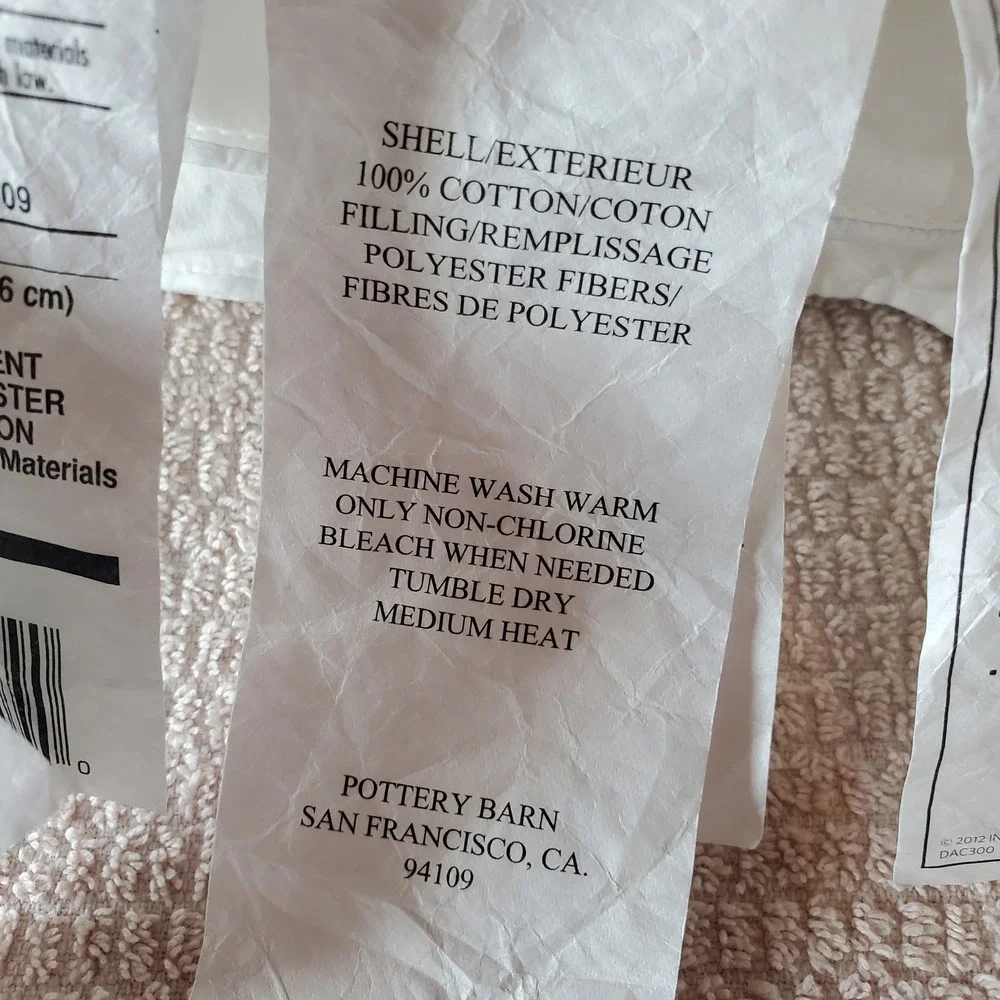 Pottery Barn Full Quallowarm White Comforter Duvet Insert Hypoallergic 82x86